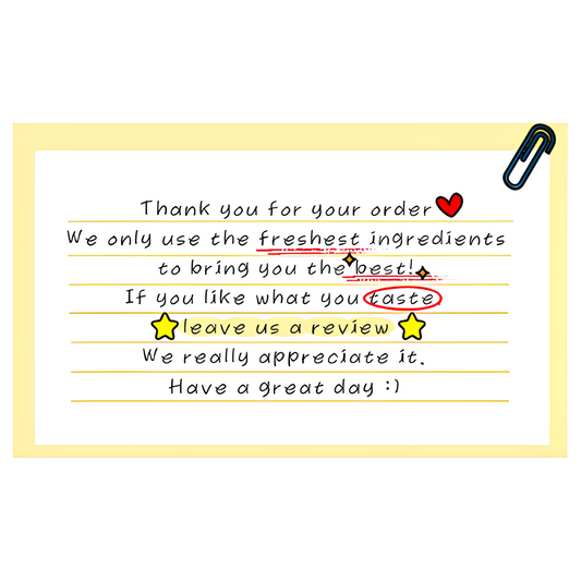 3. Handwritten Note (Yellow Lined) Delivery Stickers 250pcs