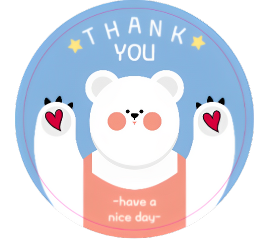 11. Thank You Bear Delivery Stickers 250pcs