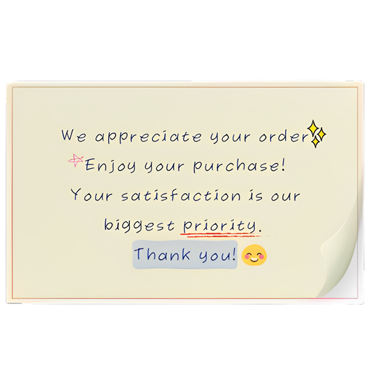 5. Handwritten Note (Blank Yellow Post-it) Delivery Stickers 250pcs